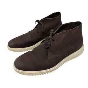Cole Haan Men’s Size 9.5 Grand+ Chukka boots leather chocolate brown